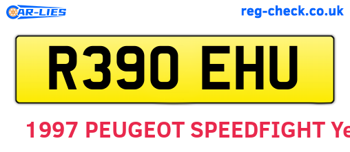 R390EHU are the vehicle registration plates.