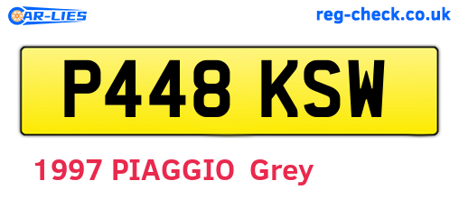 P448KSW are the vehicle registration plates.