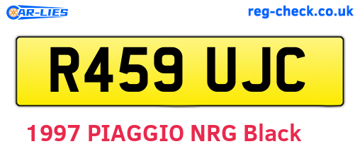 R459UJC are the vehicle registration plates.
