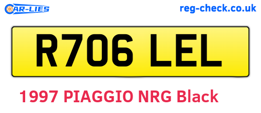 R706LEL are the vehicle registration plates.