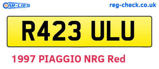 R423ULU are the vehicle registration plates.