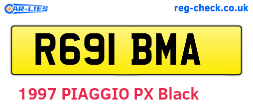 R691BMA are the vehicle registration plates.
