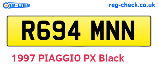 R694MNN are the vehicle registration plates.