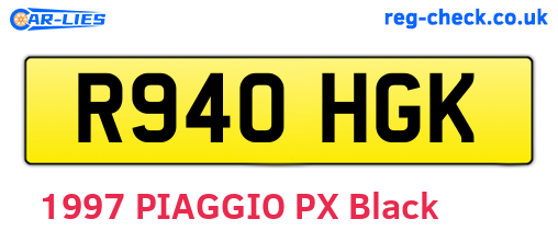 R940HGK are the vehicle registration plates.