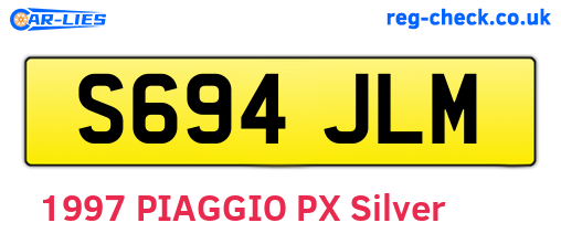 S694JLM are the vehicle registration plates.