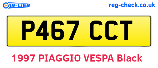P467CCT are the vehicle registration plates.