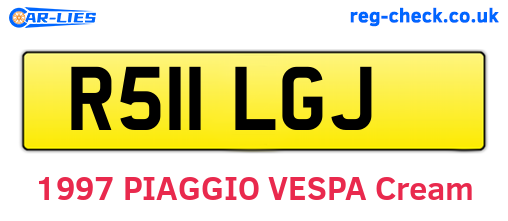 R511LGJ are the vehicle registration plates.