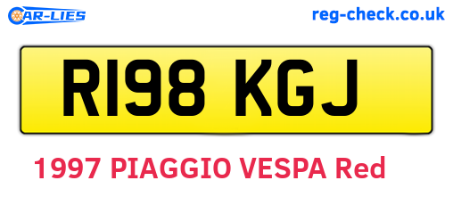 R198KGJ are the vehicle registration plates.