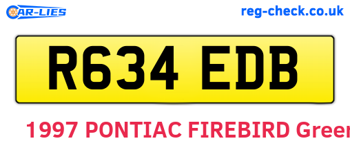 R634EDB are the vehicle registration plates.