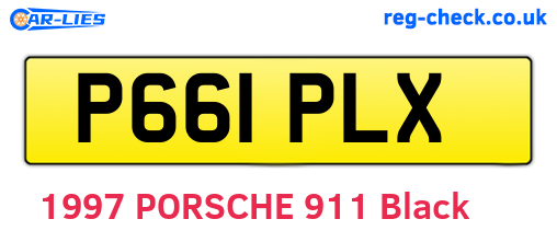 P661PLX are the vehicle registration plates.