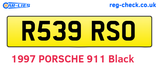 R539RSO are the vehicle registration plates.