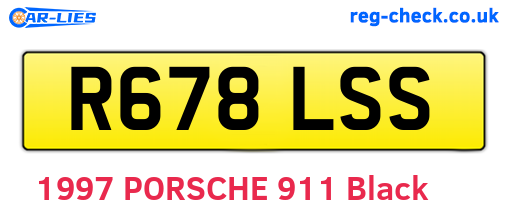 R678LSS are the vehicle registration plates.