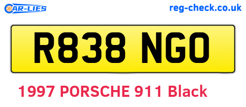 R838NGO are the vehicle registration plates.