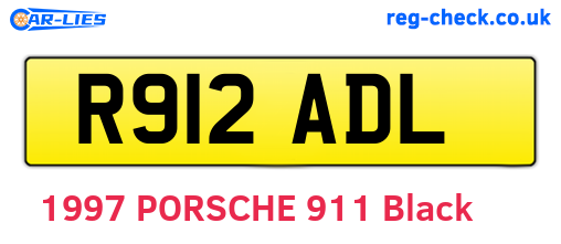 R912ADL are the vehicle registration plates.