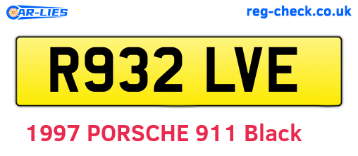R932LVE are the vehicle registration plates.