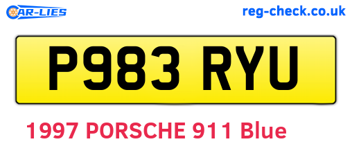 P983RYU are the vehicle registration plates.