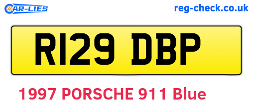 R129DBP are the vehicle registration plates.