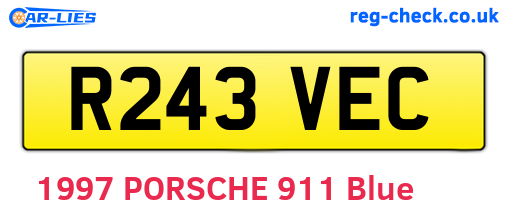 R243VEC are the vehicle registration plates.