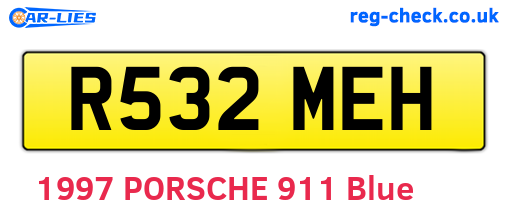 R532MEH are the vehicle registration plates.