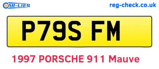 P79SFM are the vehicle registration plates.