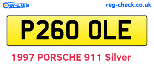 P260OLE are the vehicle registration plates.
