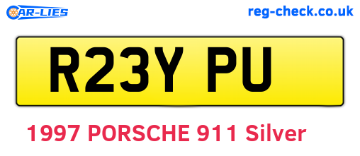 R23YPU are the vehicle registration plates.