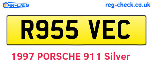 R955VEC are the vehicle registration plates.