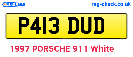 P413DUD are the vehicle registration plates.