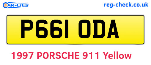 P661ODA are the vehicle registration plates.