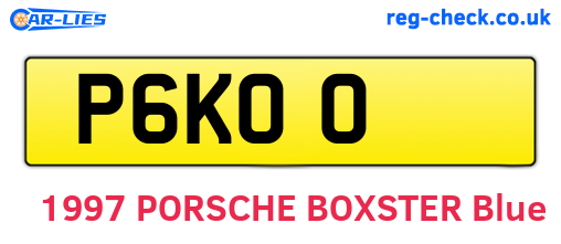 P6KOO are the vehicle registration plates.