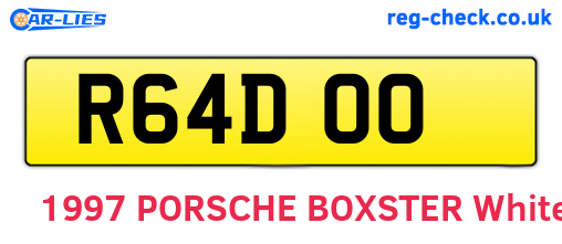 R64DOO are the vehicle registration plates.