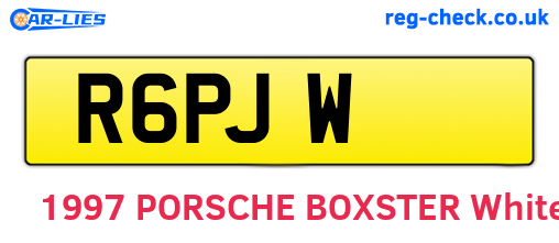 R6PJW are the vehicle registration plates.