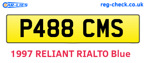 P488CMS are the vehicle registration plates.