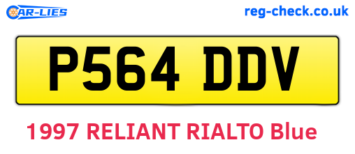 P564DDV are the vehicle registration plates.