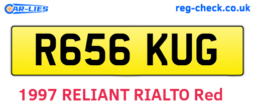 R656KUG are the vehicle registration plates.