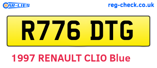 R776DTG are the vehicle registration plates.