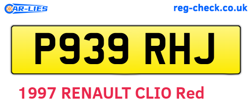 P939RHJ are the vehicle registration plates.