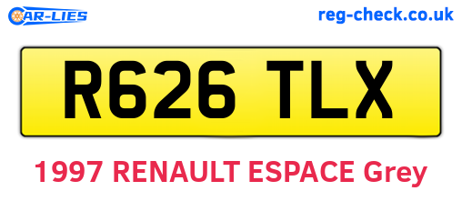 R626TLX are the vehicle registration plates.