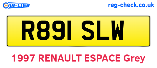 R891SLW are the vehicle registration plates.