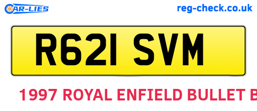 R621SVM are the vehicle registration plates.