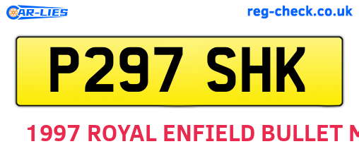 P297SHK are the vehicle registration plates.