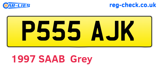 P555AJK are the vehicle registration plates.