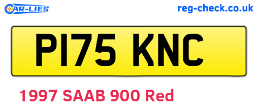 P175KNC are the vehicle registration plates.