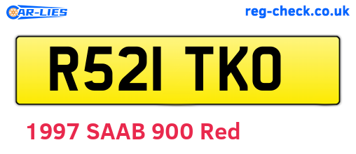 R521TKO are the vehicle registration plates.
