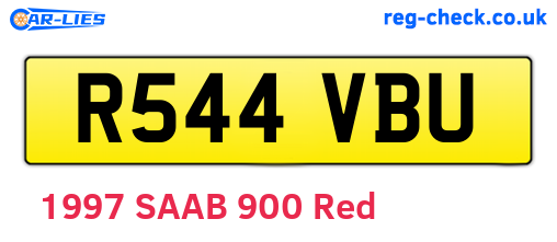 R544VBU are the vehicle registration plates.