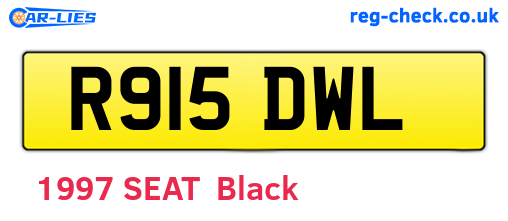 R915DWL are the vehicle registration plates.