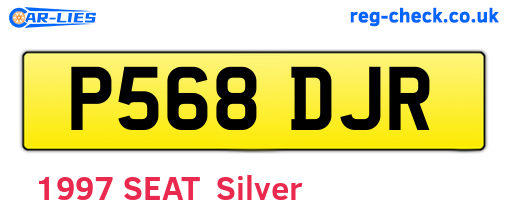 P568DJR are the vehicle registration plates.