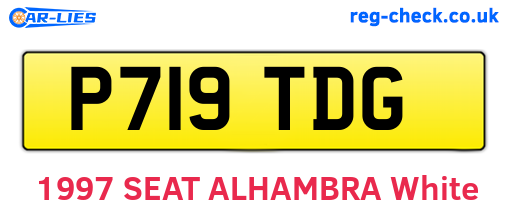 P719TDG are the vehicle registration plates.