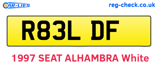 R83LDF are the vehicle registration plates.