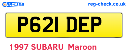 P621DEP are the vehicle registration plates.